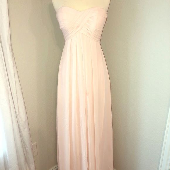 Bill Levkoff Dresses & Skirts - Bill Levkoff Petal Pink Strapless Chiffon Dress